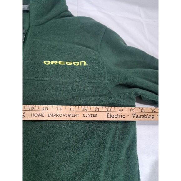 Oregon Ducks Jacket Mens Med Green Columbia Fleece Full Zip Outdoor Logo NCAA - Picture 6 of 8